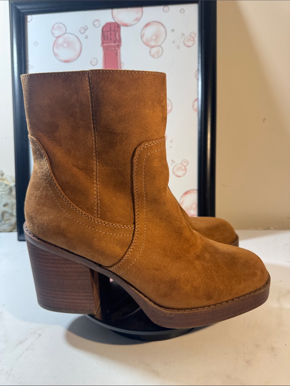 Universal Thread Lilyan Cognac Platform Boots - Women’s Size 9